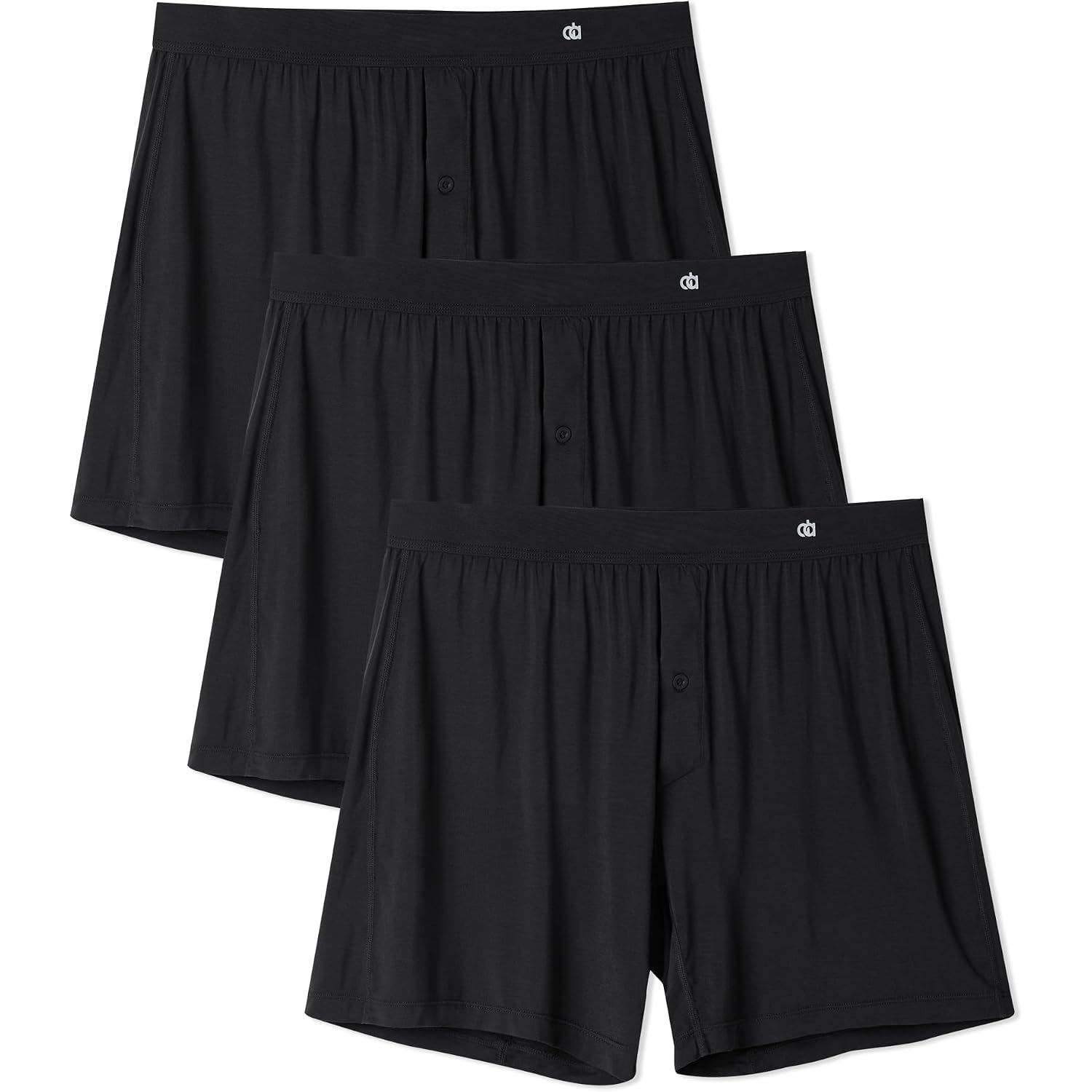David Archy Men'S Boxer Shorts Bamboo Rayon Breathable & Cool Boxer For Men Loose Fit Men'S Underwear With Fly 3 Or 5 Pack