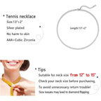 Luxval Tennis Necklace 14K Gold Plated Rhinestone Butterfly Choker Necklaces for women Dainty Zirconia Cut Faux Diamond chain 3mm