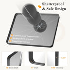 Sweetcrispy Bathroom Wall Mirror, 36X24 Inch Mirror For Over Sink, Black | Modern Wall Mount Vanity Mirror Rounded Rectangle With Matte Brush Metal Framed, For Home Decor, Living Room, Bedroom