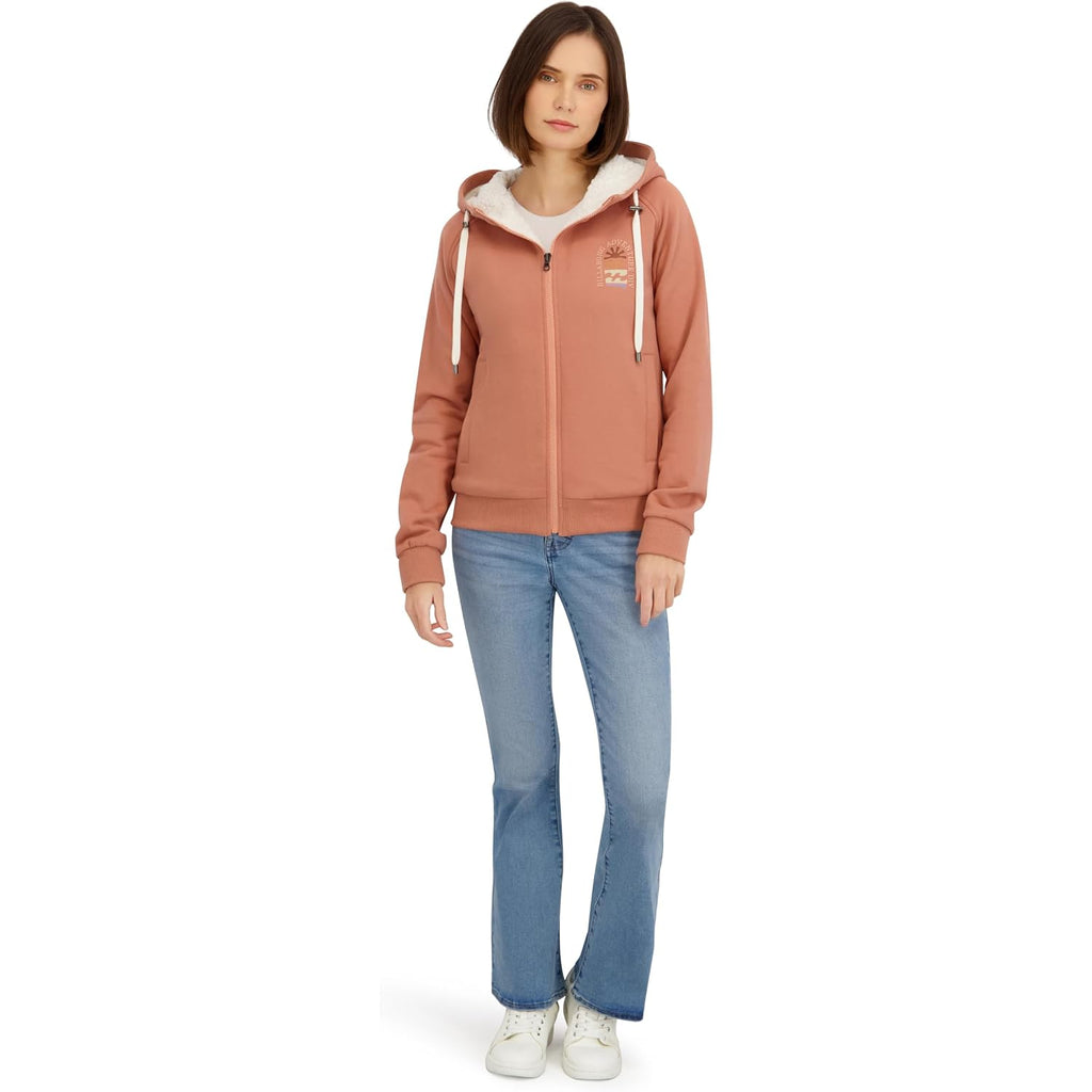 Billabong Women'S Full Zip Sherpa Lined Hoodie Jacket