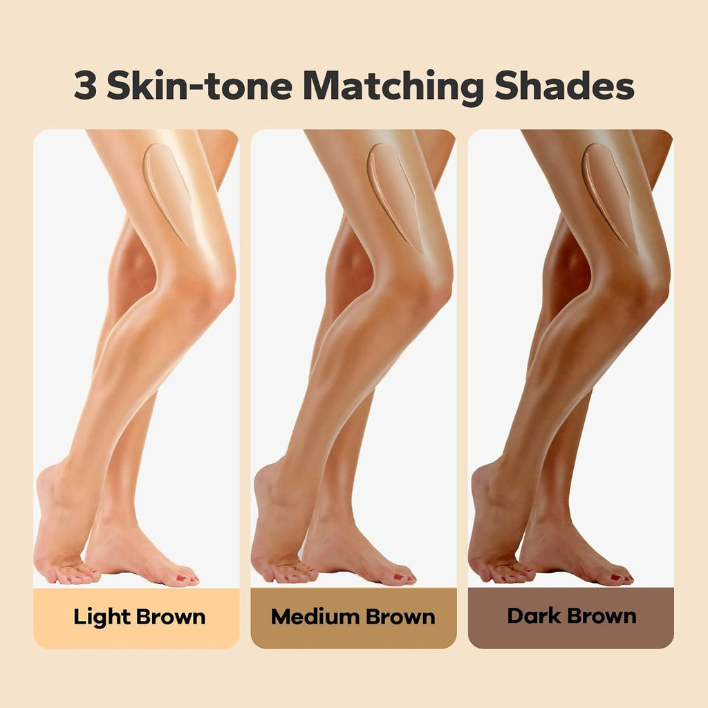 Kototo Tattoo Cover Up Makeup Waterproof (4.05 Fl Oz, Medium Brown), Long Lasting Leg & Body Foundation, Leg Makeup Waterproof No Transfer, Body Coverage Perfector For Scar & Skin Imperfections