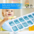 Ice Cube Trays, Silicone Easy-Release And Flexible 14-Ice Trays With Spill-Resistant Removable Lid, Bpa Free, Durable And Dishwasher Safe, 2 Pack