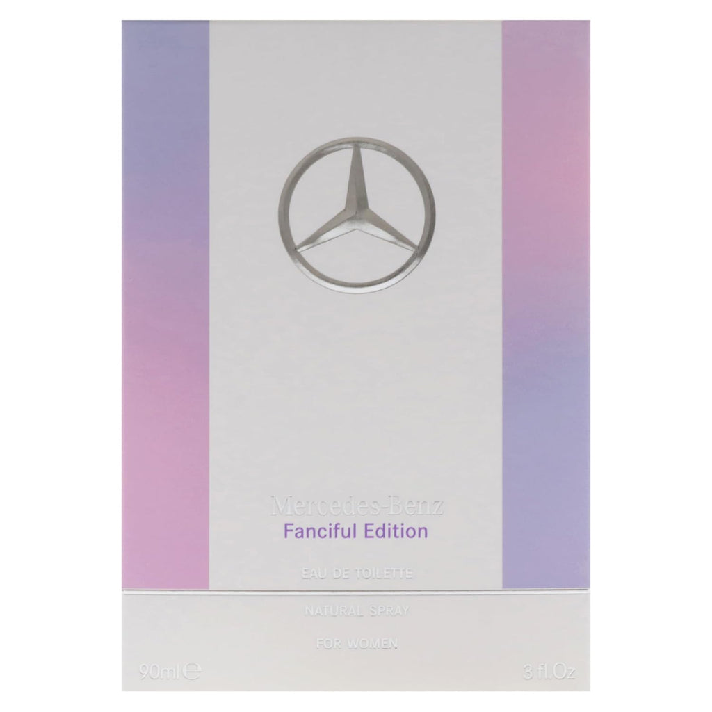 Mercedes Benz Fanciful Eau De Toilette Perfume Spray for Women - 3 Fl Oz - Parfum for Her - Citrus & Musky Scent - Luxury Long Lasting Fragrance with Notes of Mandarin, Rose & Amber wood