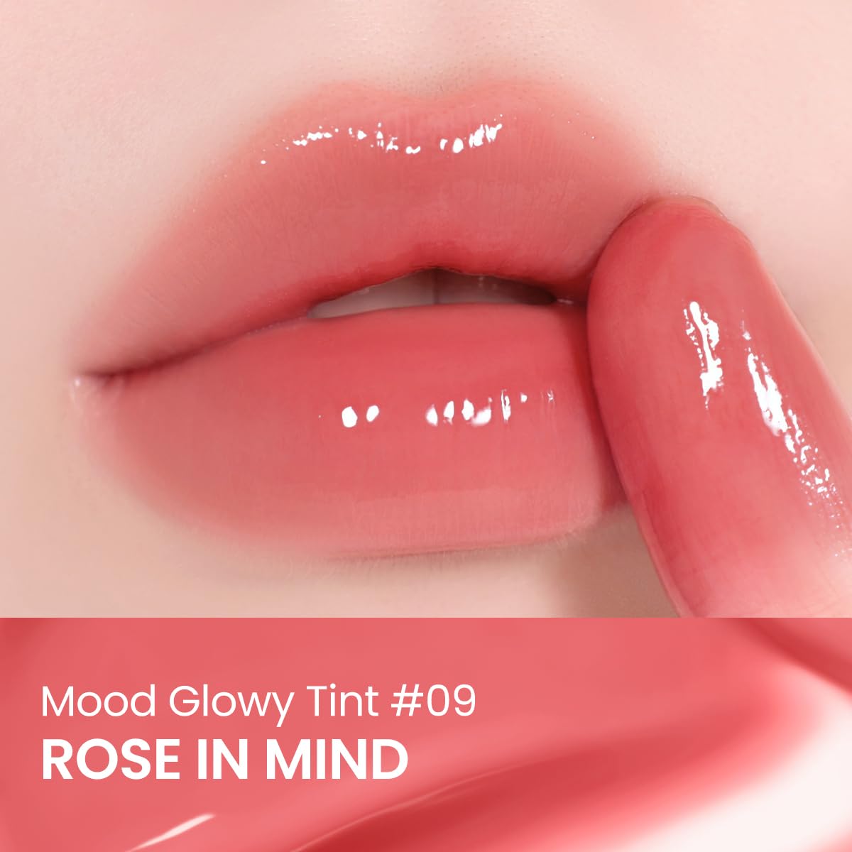 Peripera Mood Glowy Tint, Watery Glow Finish, Buildable Fresh Color, Lightweight, Long-Lasting, Non-Sticky, Korean Lip Tint (09 ROSE IN MIND)