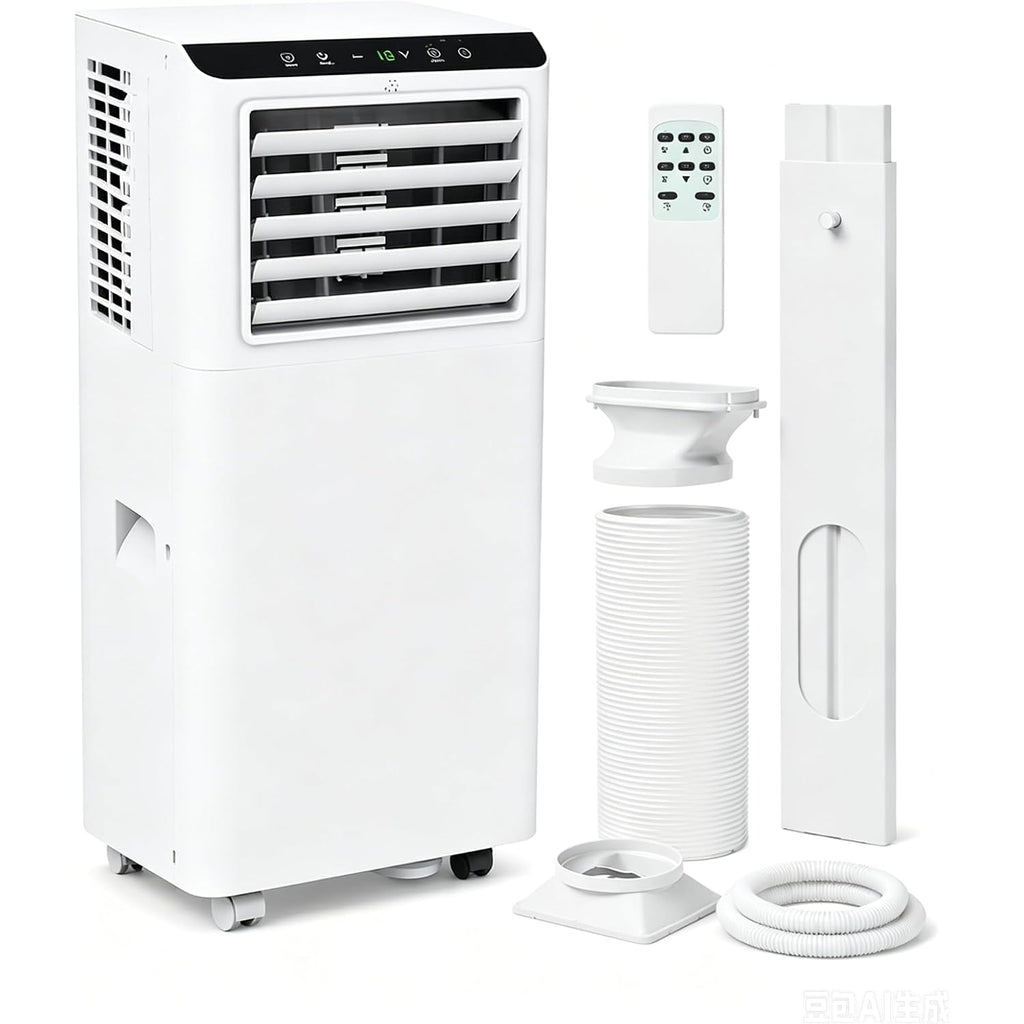 8,000 Btu Portable Air Conditioners, Portable Ac Unit For Basement & Bedroom, Remote & Auto Evaporation, 4-In-1 Cooling Unit, Floor Ac, Covers Rooms Up To 350 Sq.Ft, Sleep Mode, Remote Control