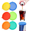 Aieve Silicone Soda Can Lids, Reusable Can Covers/Toppers for Soda, Can Saver for Soda, Pop, Coke, Beverage, Fits Slim Standard Mini Cans (6 Pack, Assorted, BPA-Free)
