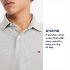 Tommy Hilfiger Men'S Short Sleeve Moisture Wicking Stretch Polo Shirt With Quick Dry + Uv Protection