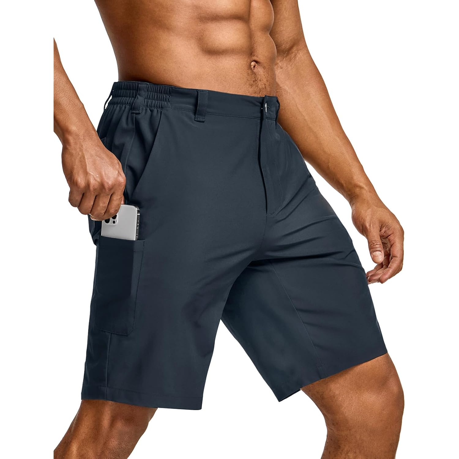 Cqr Men'S Quick Dry Stretch Hiking Cargo Shorts, Lightweight Water Resistant Tactical Casual, Golf & Outdoor With Pockets