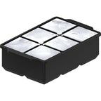 Kitchfort® Large Silicone Ice Cube Tray (2-Pack), Easy Release 2" Big Ice Cubes - Cocktail, Whiskey Ice Cubes Mold - Ice Trays For Freezer With Lid - Stackable Silicone Ice Tray - Black