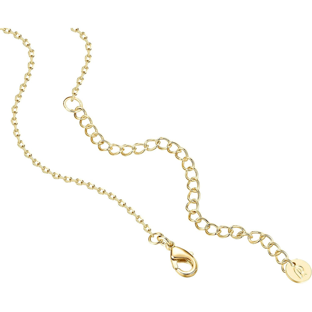 PAVOI 14K Gold Plated Station Necklace - Simulated Diamond Layering Necklaces - Womens CZ Chain