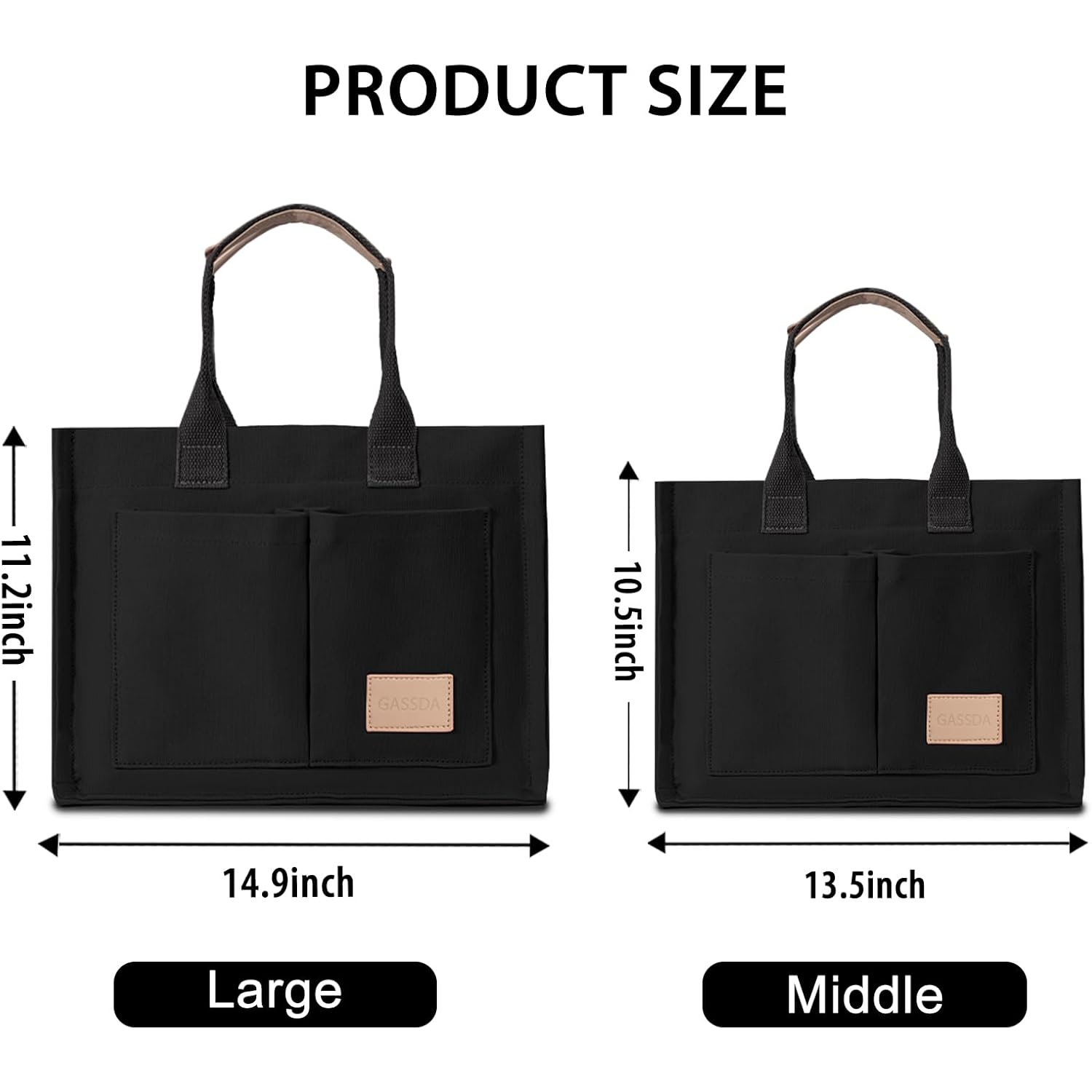 Canvas Tote Bag for Women Crossbody Work Purse with Pockets Top Handle Handbag Satchel Bags for Travel Nurse Teacher