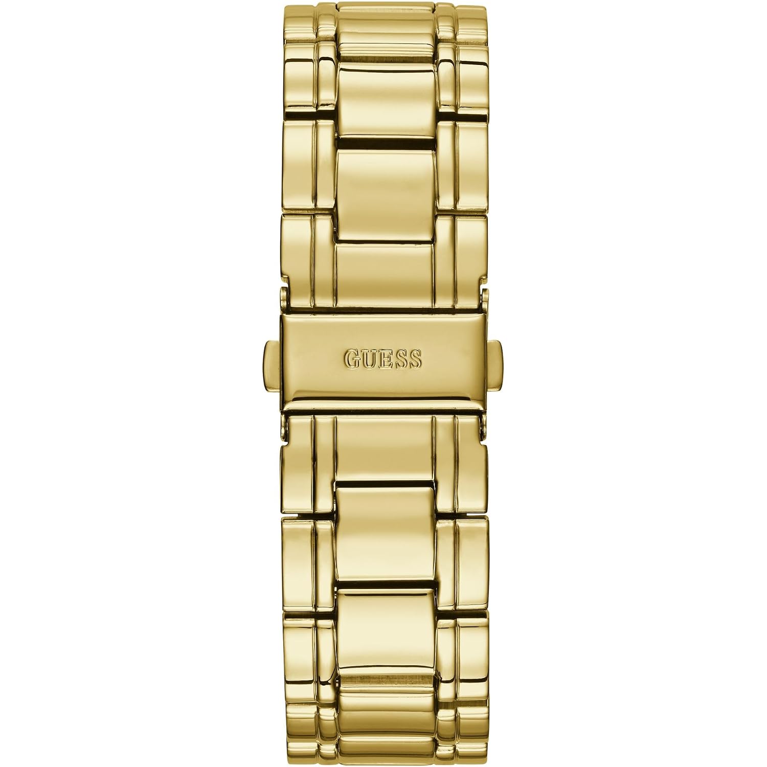 Guess Women'S Gold-Tone Stainless Steel Crystal Embellished Bracelet Watch With Day, Date + 24 Hour Military/Int'L Time. Color: Gold-Tone (Model: U0628L2)