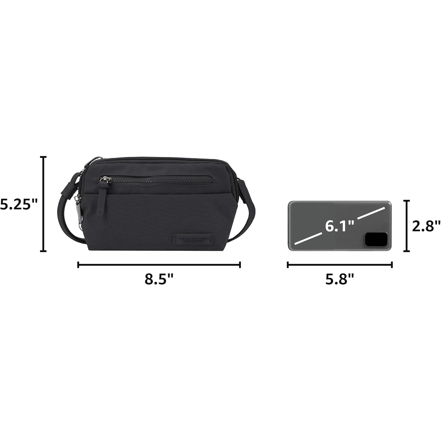 Travelon Anti-Theft Metro Convertible Small Crossbody Bag