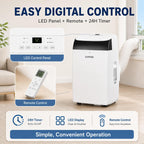 14,000 Btu Portable Air Conditioners, Cools Large Room Up To 700 Sq.Ft, 3-In-1 Ac Unit With Dehumidifier & Fan, Remote Control, Quiet Sleep Mode, Energy Efficient For Home Office Garage