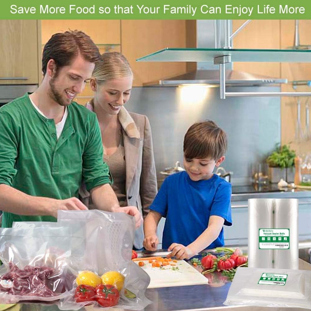 6 Pack 8"X20'(3Rolls) And 11"X20' (3Rolls) Vacuum Sealer Bags Rolls For Food,Commercial Grade, Bpa Free,Puncture Prevention,Great For Sous Vide Cooking