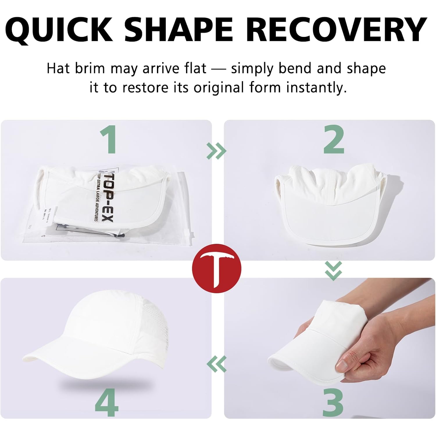 Top-Ex Chicpony™ Cooling Uv 50 High Ponytail Baseball Cap For Women - Breathable For Running Golf Sports