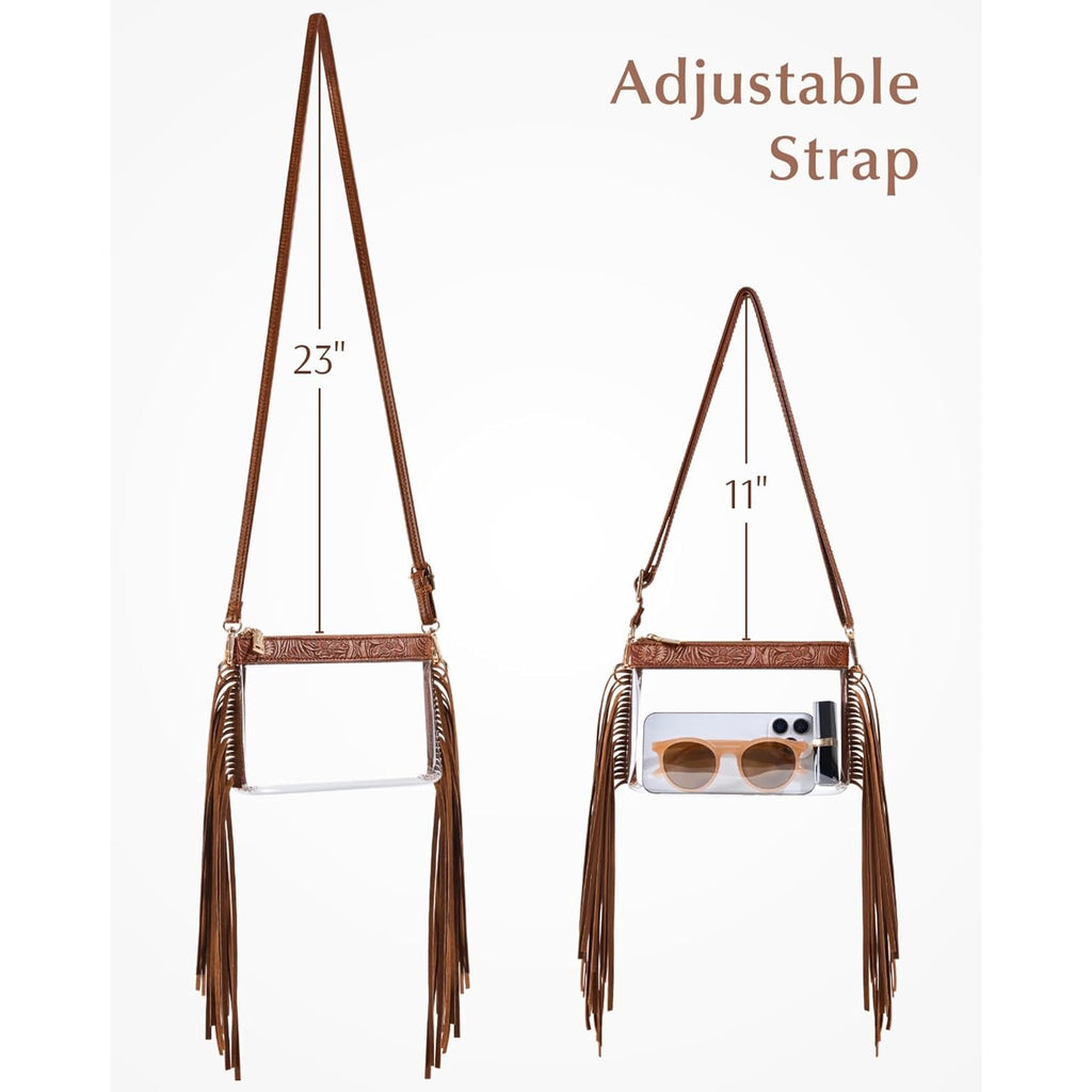 Clear Bag For Stadium Events, Stadium Approved Small Clear Purse For Women, Crossbody Bag For Concerts & Sports