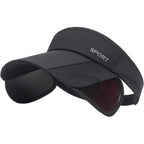 Summer Sun Visor Hat - Women Adjustable Golf Cap with Retractable Brim, UV Protection Beach/Tennis Sport Hat