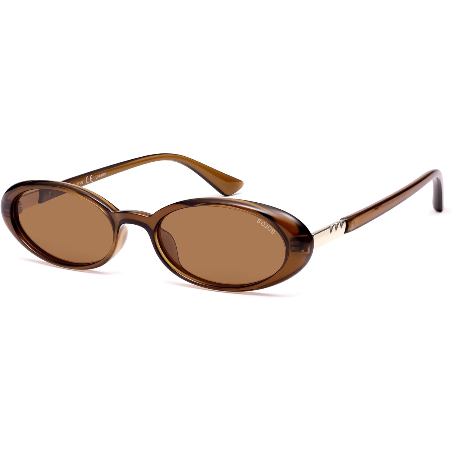 SOJOS Polarized Oval Sunglasses for Women, Chic 90s Vintage, UV400 Lightweight Retro Frame Sunnies SJ2676
