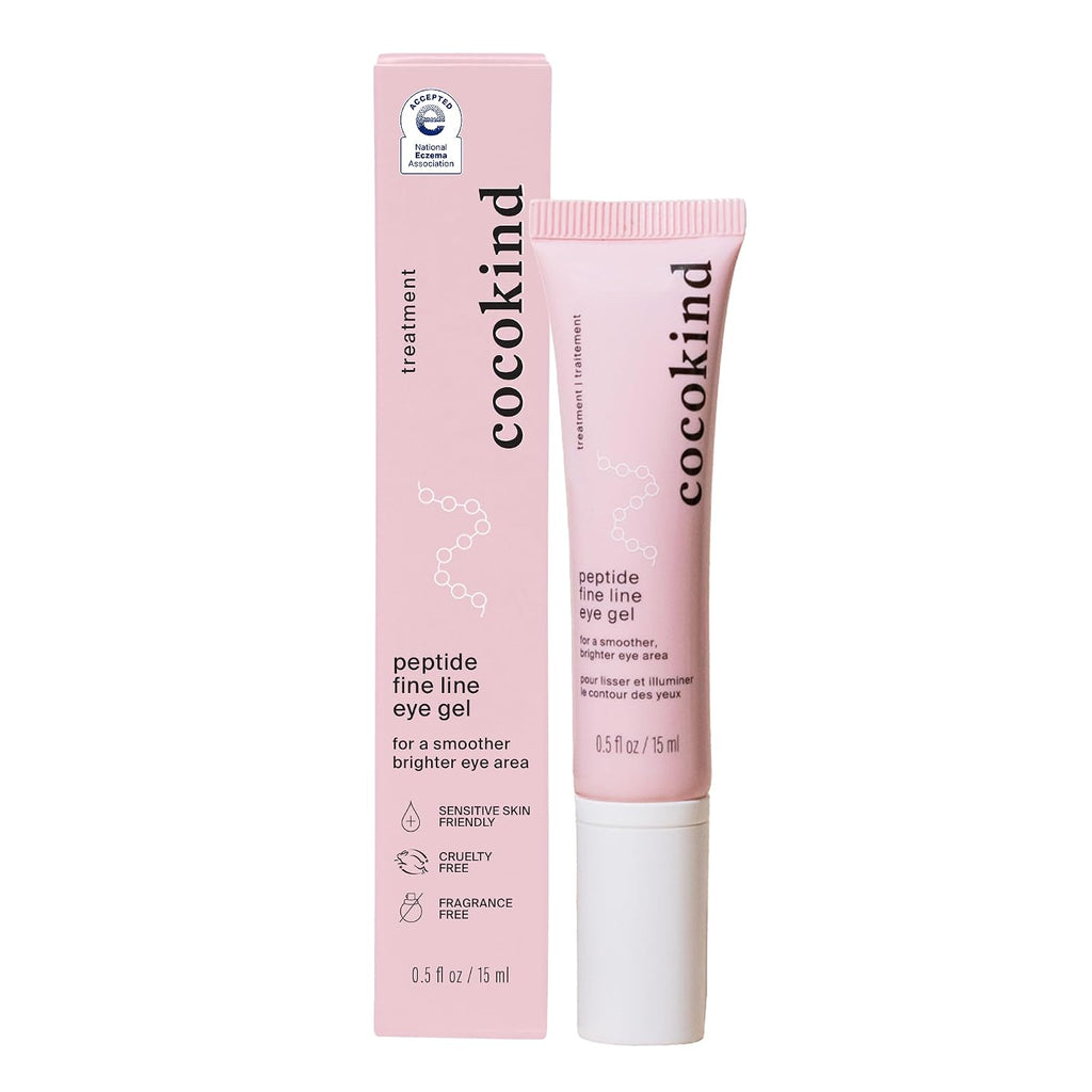 Cocokind Peptide Eye Gel, Lightweight And Hydrating Fine Line Treatment To Reduce Wrinkles, Made For Sensitive Skin, Fragrance Free, Cruelty Free, Vegan, .5Oz