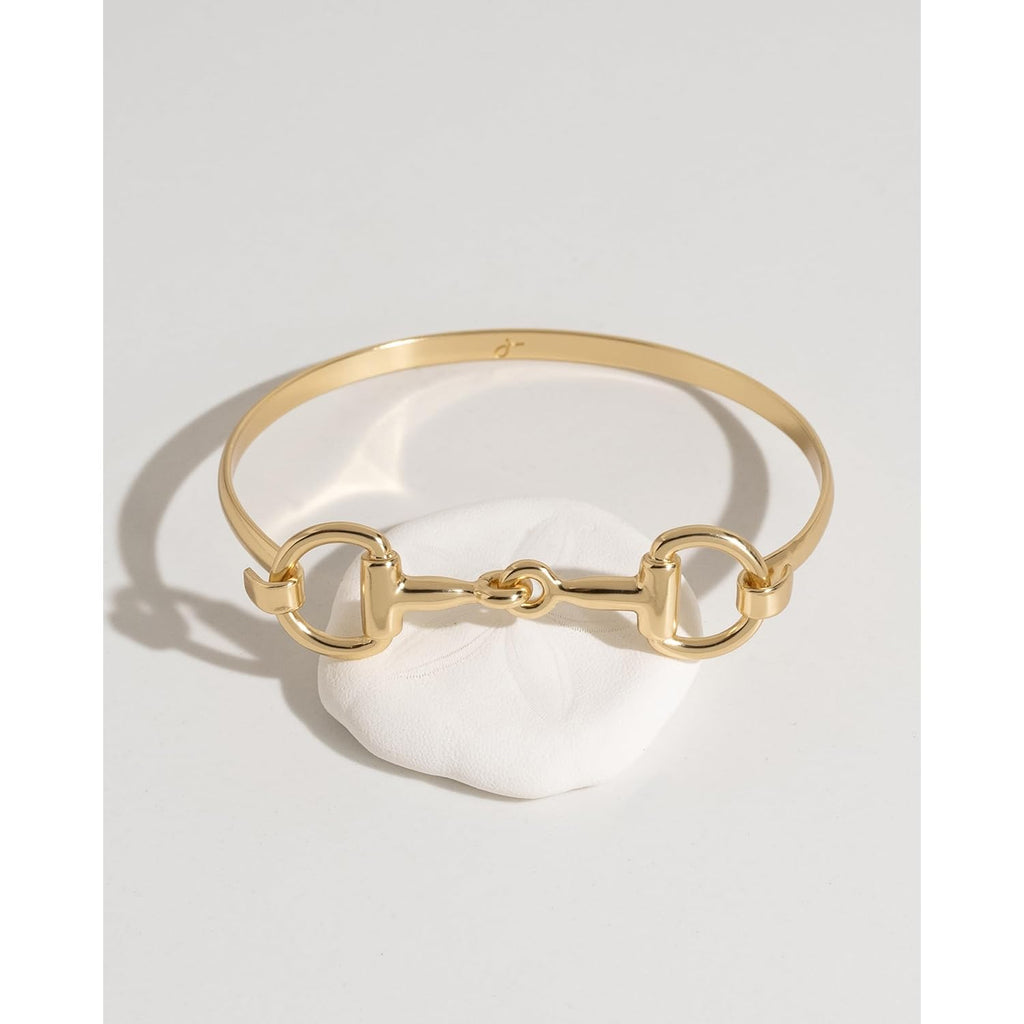 James Michelle Horse Bit Bracelet for Women – 3-Year Color Guarantee – Waterproof, Non-Tarnish, Hypoallergenic, Gold PVD Coated – Great for Beach, Wedding, Gifts
