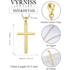 18K Gold Cross Pendant for Women Gold Cross Necklace 18K Gold Jewelry Religious Gift