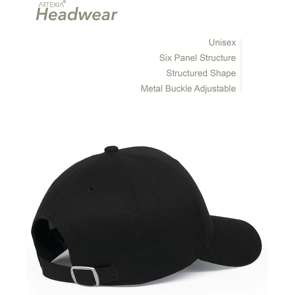 Artexia Baseball Cap 100% Cotton Hats for Men Hats for Women Cooling Performance Womens Baseball Caps
