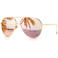 SUNGAIT Women's Lightweight Oversized Aviator Sunglasses - Mirrored Polarized Lens Classic Style