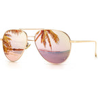 SUNGAIT Women's Lightweight Oversized Aviator Sunglasses - Mirrored Polarized Lens Classic Style