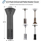 Waterproof Patio Heater Covers With Zipper And Storage Bag,