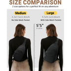 Tuwubi Crossbody Bags For Women, Sling Bag For Men, Small Hiking Backpack Shoulder Bag Lightweight For Outdoors Travel (M, Black)