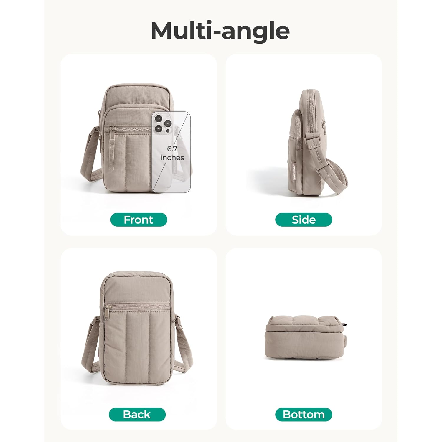 BAGSMART Crossbody Bags for Women, Mini Cell Phone Cross body Purses Travel Wallet with RFID Blocking Card Slots
