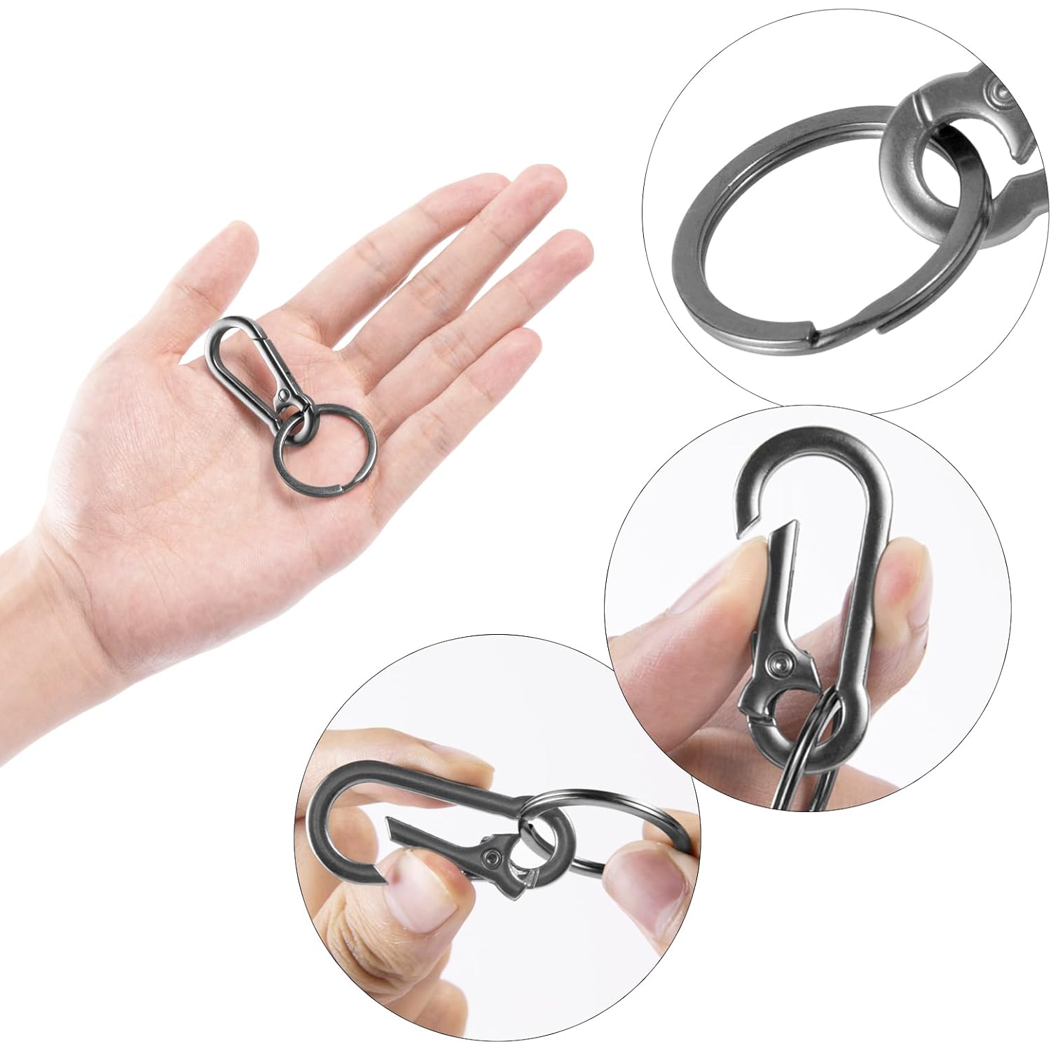 Metal Keychains Keyring Clip Holder Organizer Key Chain Ring For Accessories Women Men, Home Car Keys