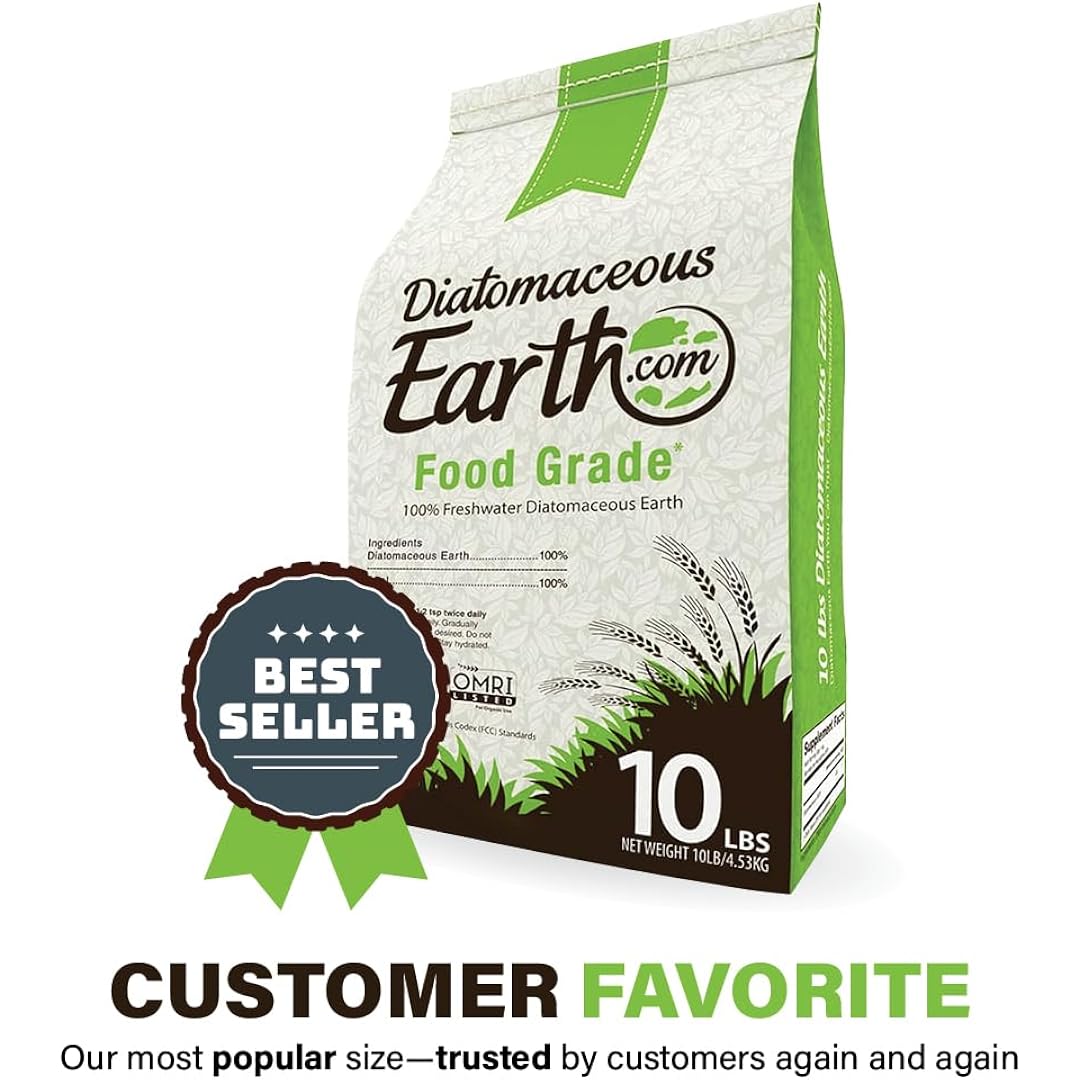 Diatomaceousearth Food Grade Diatomaceous Earth – 10Lb | 100% Organic, All-Natural Powder | Safe For Humans & Pets | Omri Listed For Organic Use