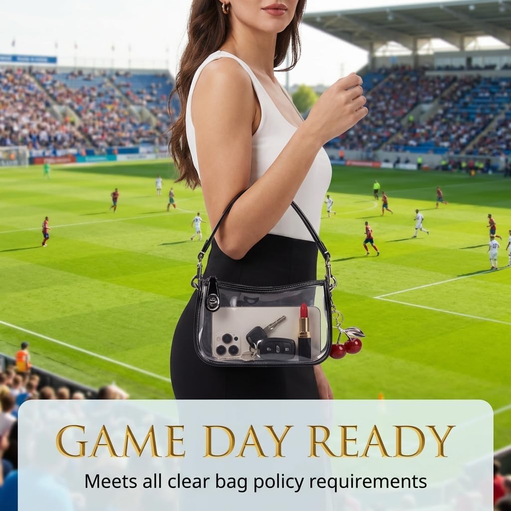 Clear Bag For Stadium Events Clear Purse For Women Stadium Swinger Bag For Events, Concert, Work | Clear