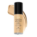 Milani Conceal + Perfect 2-In-1 Foundation + Concealer For A Flawless Complexion, Under Eye Corrector, Cover Redness And Imperfections, Waterproof And Sweatproof - 03-Light Beige