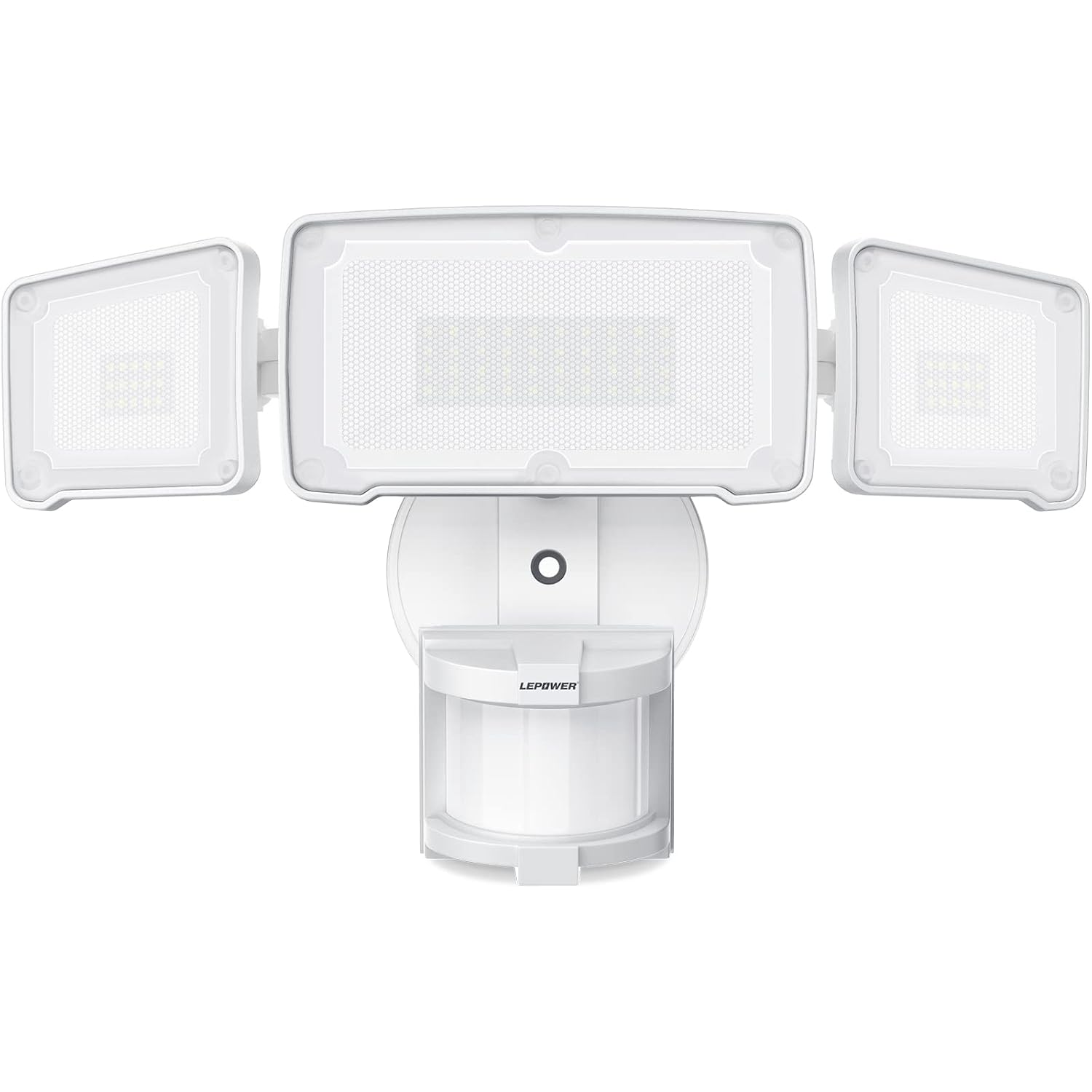 Lepower Led Security Light Motion Sensor Outdoor Lights, Bright 38W 4200Lm | 72 Ft Range, Ip65, Easy To Install, 180° Motion Sensor, 5500K, 3 Head Detected Waterproof Flood Light For Garage, Yard, Porch