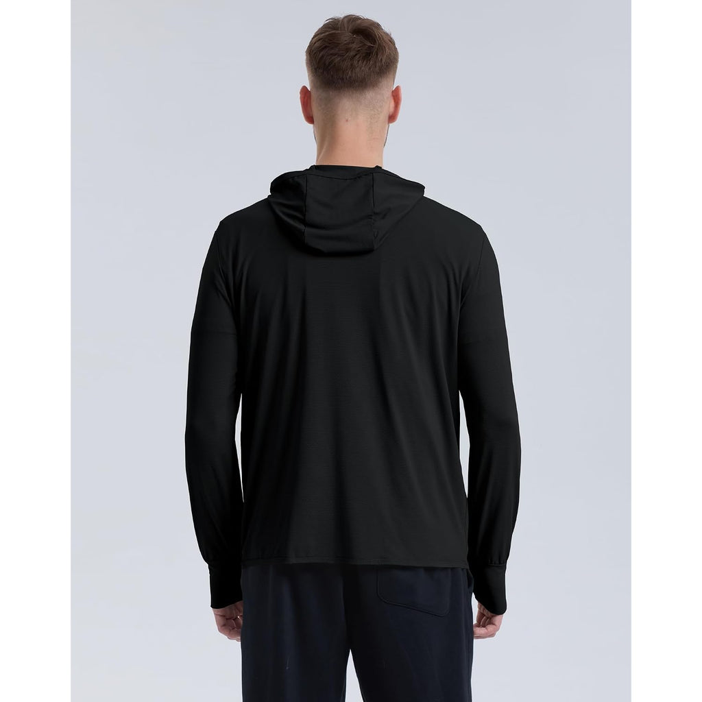 Men'S Upf 50+ Sun Protection Outdoor Lightweight Full Zip Hoodie Jacket Long Sleeve Fishing Hiking Performance Shirt