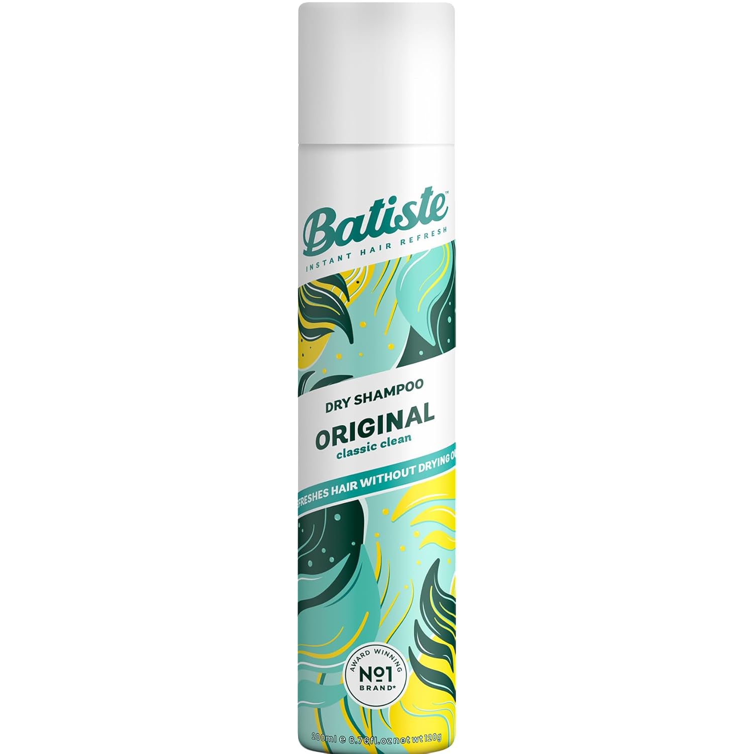 Batiste Original Dry Shampoo, 6.76 OZ / 200ml , Powder, Oily Hair, Oil Control, Citrusy Scent