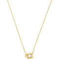 COACH Women's Pearl Signature Pendant Necklace