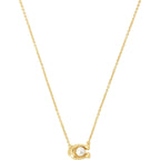 COACH Women's Pearl Signature Pendant Necklace