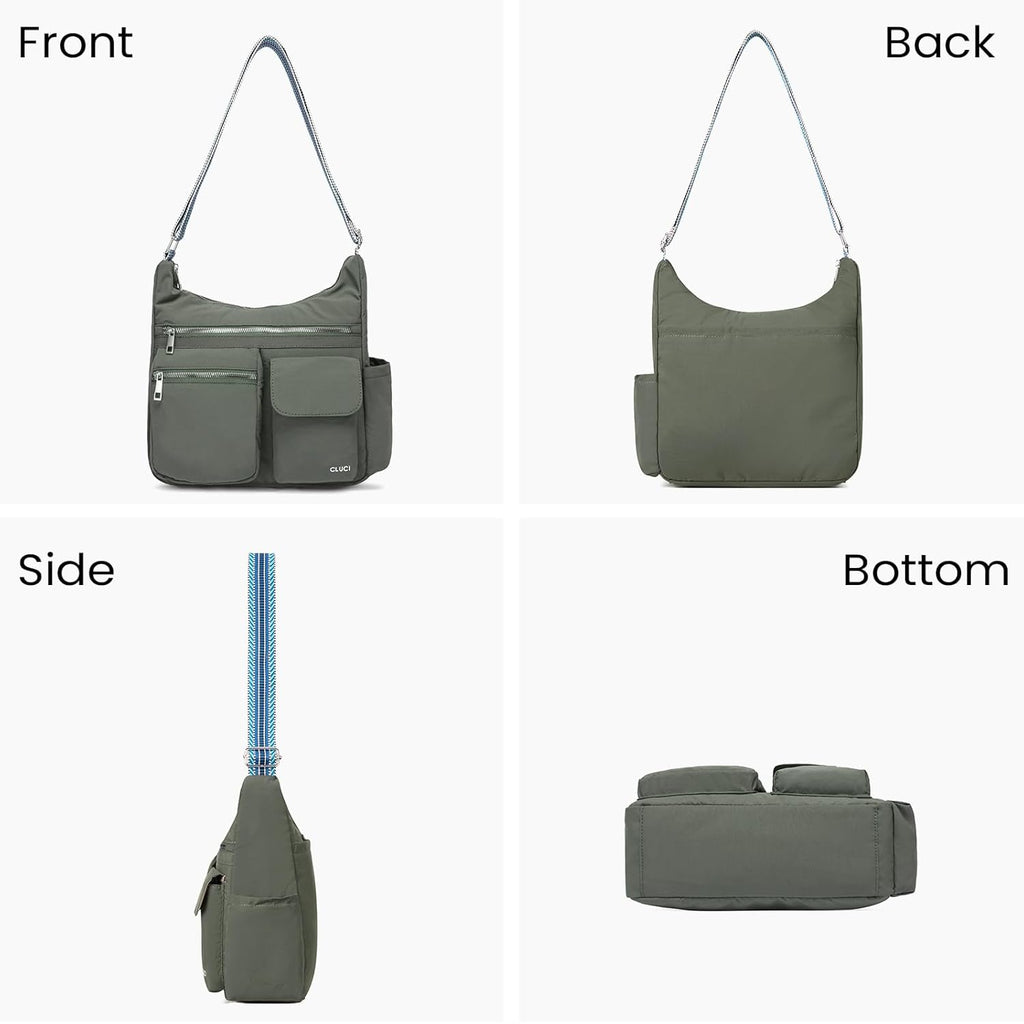 CLUCI Travel Purses for Women, Waterproof Nylon Crossbody Bags for Woman Trendy, Anti Theft Shoulder Handbags for Ladies