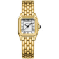 Cheetah Gold Watches For Women With Small Vintage Bracelet, Rectangular Case Roman Dial