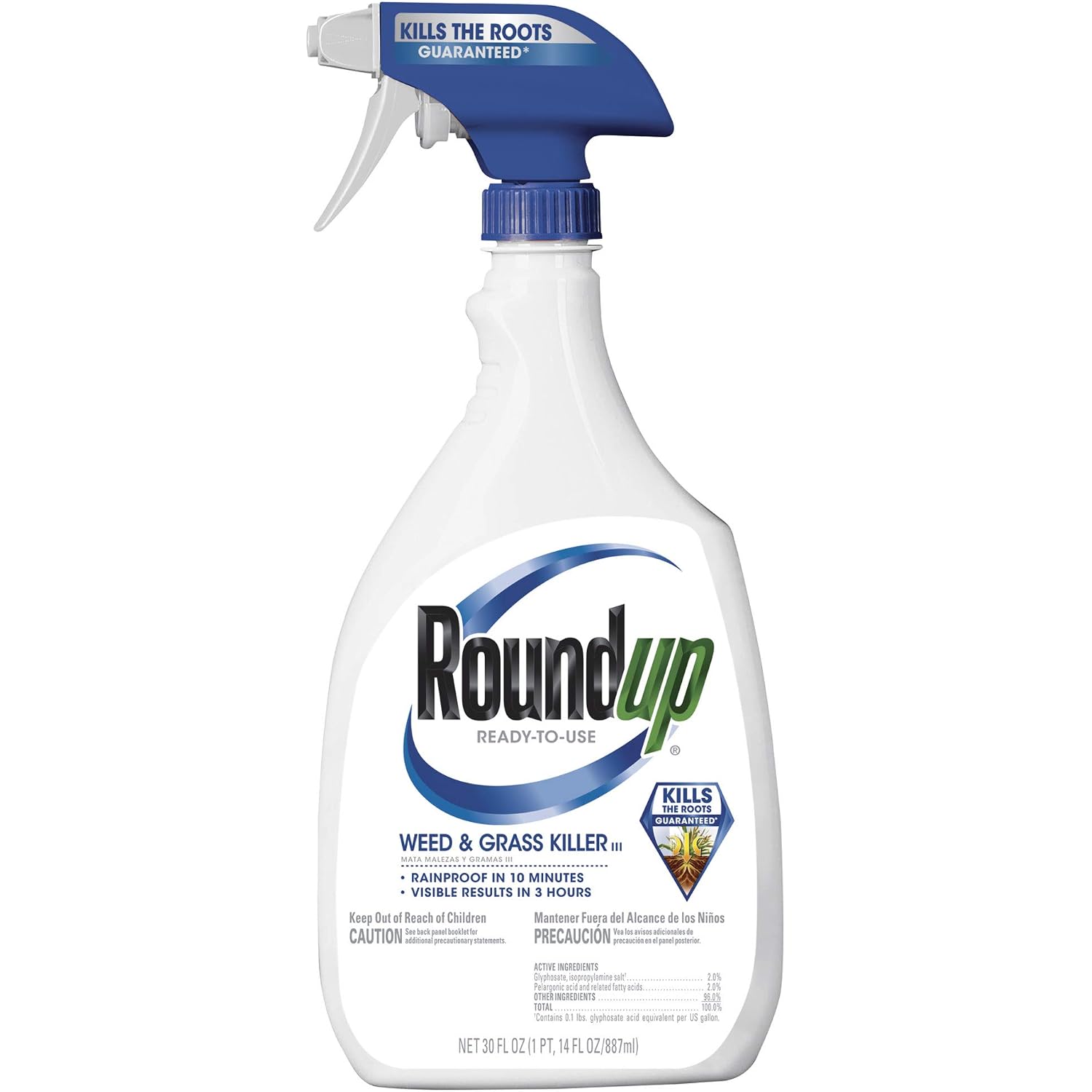 Roundup 5003410 Weed And Grass Killer Iii Ready-To-Use Trigger Spray, 30-Ounce