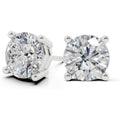 Belacqua Lab Grown Diamond Stud Earrings in Sterling Silver, Round Cut, 1/3 to 2 Carat, G+ Color, SI Clarity, Prong Set, Jewelry for Women, Gift Box Included