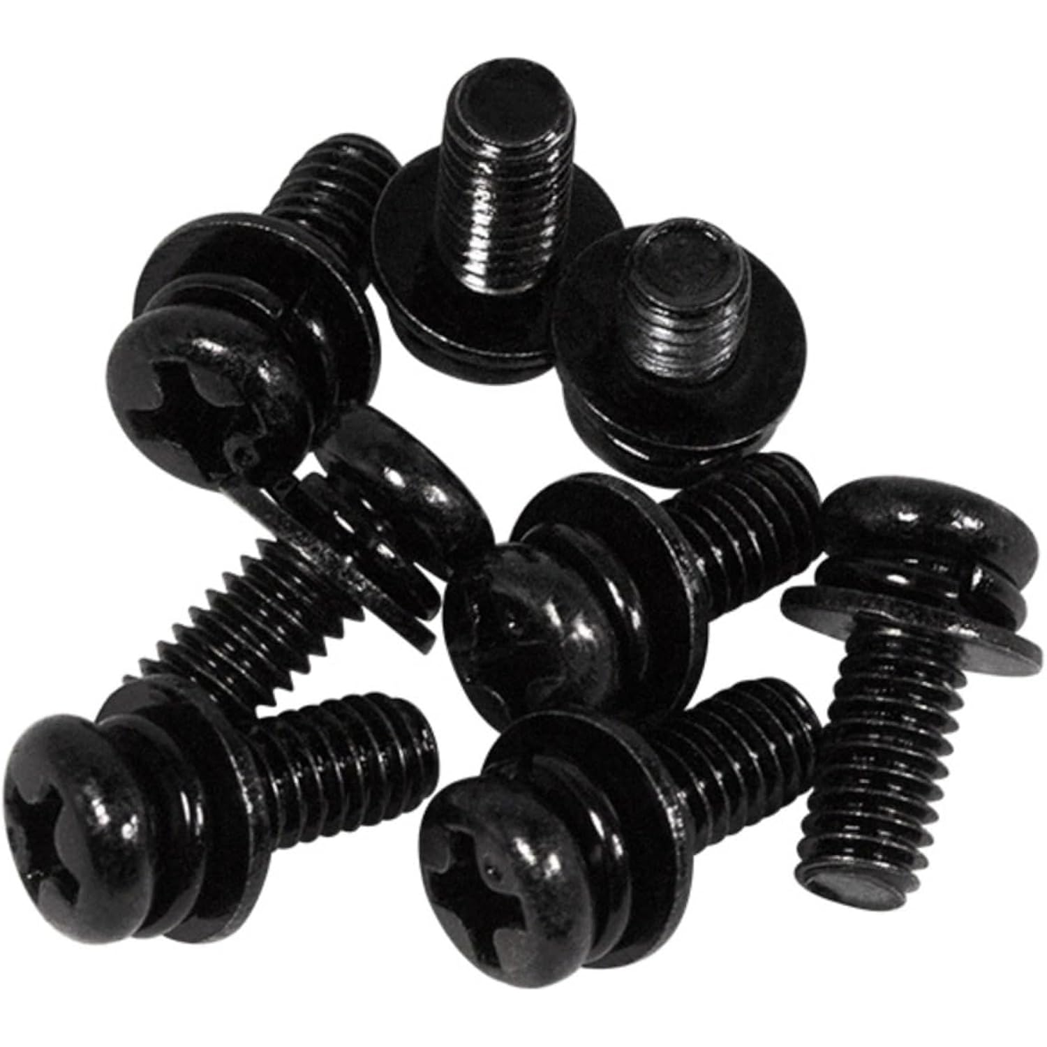 20 Pcs Vesa Screws, Vesa Compatible M4X10Mm Tv/Monitor Wall Mount Screws For 75X75Mm And 100X100Mm Brackets. Phillips Head M4 X 10Mm Black With Washers