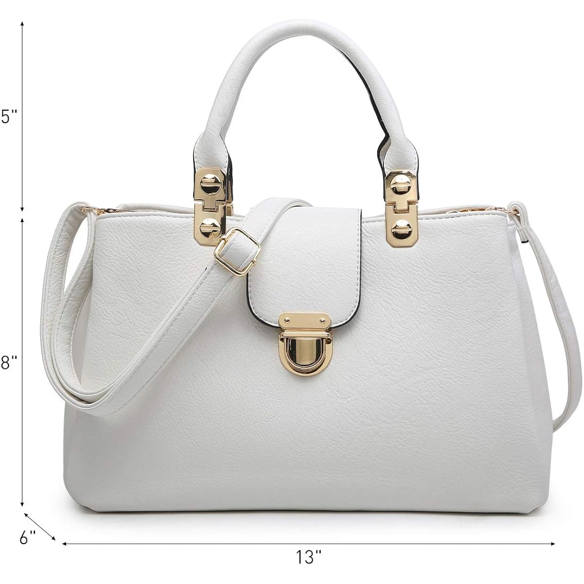 Dasein Women Satchel Handbags Top Handle Purse Medium Tote Bag Vegan Leather Shoulder Bag