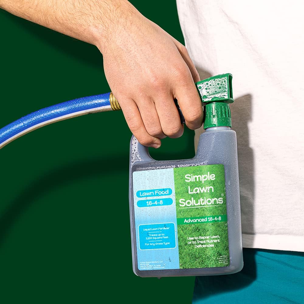 Advanced 16-4-8 Balanced Npk - Lawn Food Quality Liquid Fertilizer - Spring & Summer Concentrated Spray - Any Grass Type - Simple Lawn Solutions (32 Ounce)