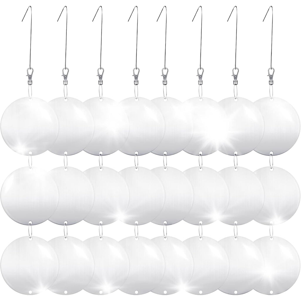 Hedoc Reflective Bird Scare Discs Set, 24Pcs Large Double-Sided Bird Deterrents For Outside, Bird Reflectors To Keep Birds, Woodpeckers, Pigeons Away From House, Outdoor Garden, Patio And Yard