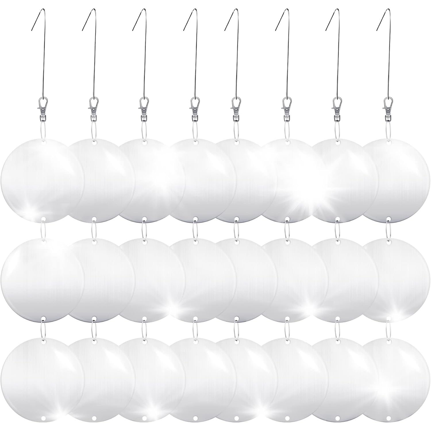 Hedoc Reflective Bird Scare Discs Set, 24Pcs Large Double-Sided Bird Deterrents For Outside, Bird Reflectors To Keep Birds, Woodpeckers, Pigeons Away From House, Outdoor Garden, Patio And Yard